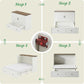 Full Murphy Bed Cabinet Distressed White Storage Solution-4
