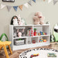 White 44 Inches Multifunctional Engineered Cube Bookcase