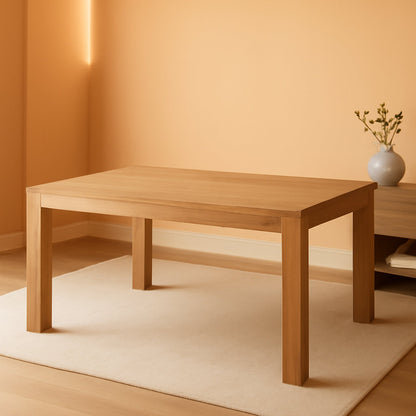 Antique Natural Oak Transitional Rectangular Dining Table