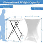 White Thirty Two Inch Folding Cocktail Table High Top
