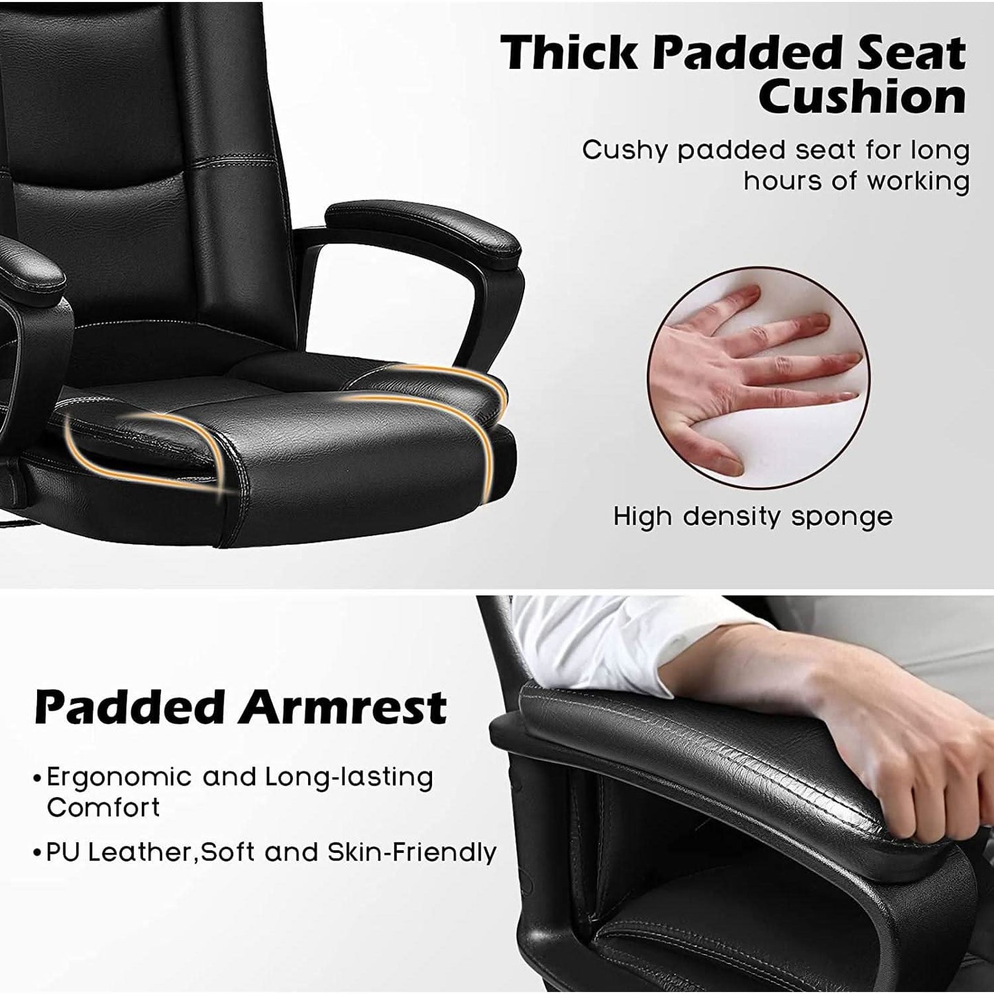 Ergonomic Executive Chair Lumbar Support Height Adjustable-3