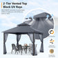 11x11ft Gazebo With Mosquito Netting Charcoal Gray
