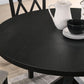 Ebony Five Piece Cross Buck Timbercrafted Dining Set