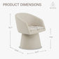 360 Degree Modern Swivel Linen Dining Chairs Set Of 4