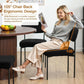Boucle Upholstered Dining Chairs Black Curved Back