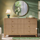 Multifunctional Fluted Storage Dresser 54 Inch Wide