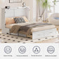 White Queen Murphy Cabinet Bed With Storage Drawers-3