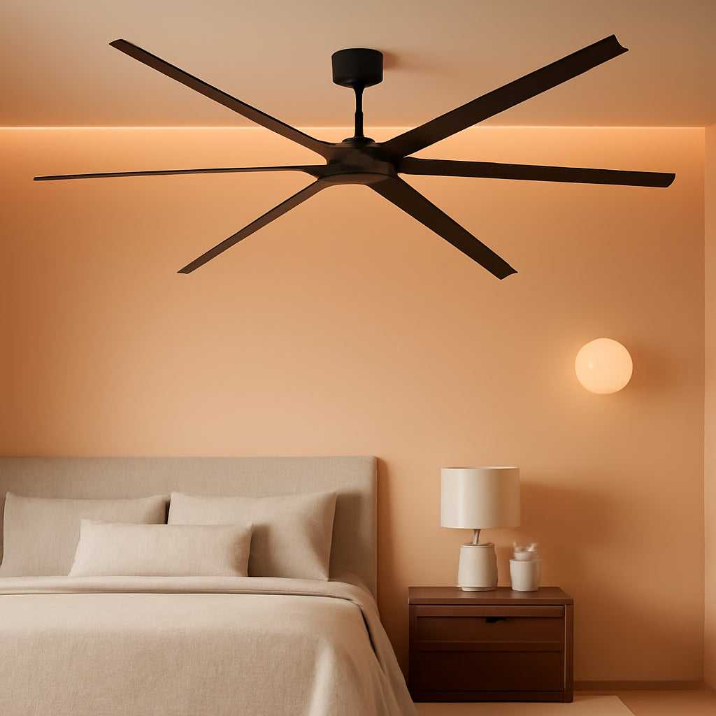 Black 120-Inch Reinforced Multipurpose Ceiling Fan