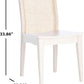 Coastal White And Natural Rattan Dining Chair Set Of 2