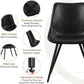Mid Century Black Faux Leather Dining Chairs Set Of 2