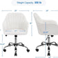 Ivory Boucle Vanity Chair Height Adjustable Makeup Desk Chair
