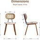 Beige Upholstered Dining Chairs With Rattan Backrest