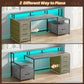 66 Inch Home Office Desk With File Drawer For Computer