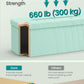 Moon light Green Foldable Storage Ottoman Bench Room