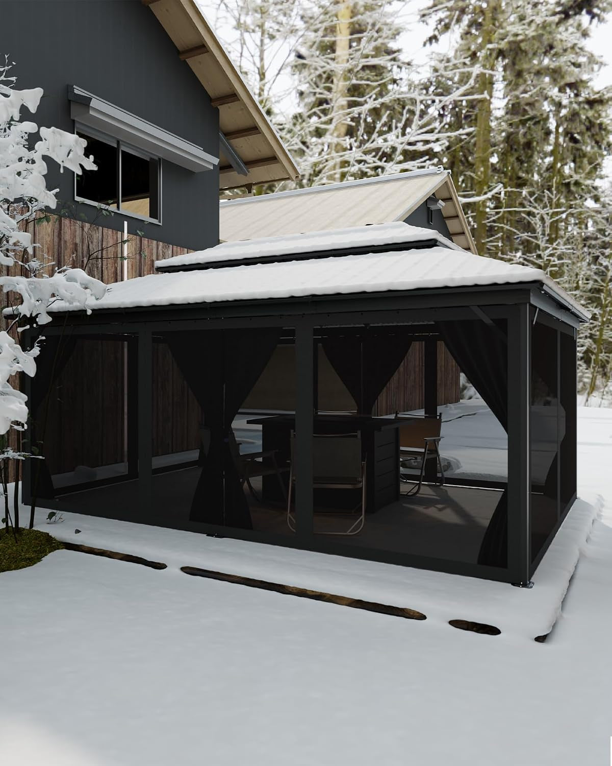 Twelve By Twenty Hardtop Gazebo Weatherproof Roofing