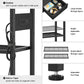 Black Console Table With USB Ports And Outlets For Living Room-3