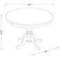 Dining Table 42 Inch Round Top With Pedestal Base Leg