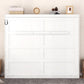 Bright White Solid Walnut Murphy Bed Cabinetry Plus