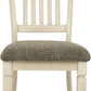 20 Inch Upholstered Dining Chair Antique White Set Of 2
