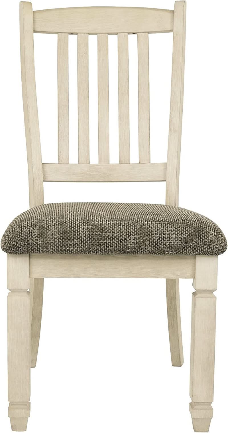 20 Inch Upholstered Dining Chair Antique White Set Of 2