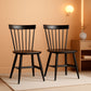 Parker Spindle Windsor Dining Chair Set Of 2 Black 17 Inch