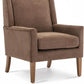 Oversized Mid Century Fabric Charcoal Accent Chair