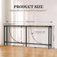 Ninety Inch RusticBrown Sofa Table With Power Strip