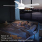 52 Inch White Ceiling Fan With Dimmable LED Lights