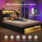 Queen Platform Bed Frame With Storage Drawers Black