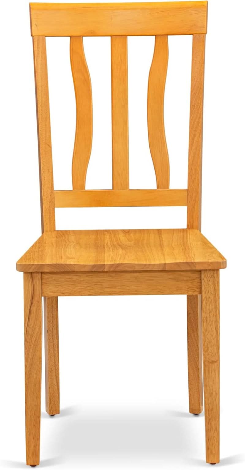 Antique Oak ThirtySevenInch Dining Chairs Pair Set