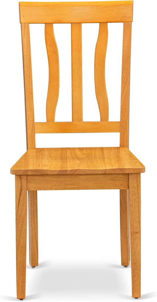 Antique Oak ThirtySevenInch Dining Chairs Pair Set
