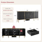 60Inch Black Fluted Buffet Cabinet Featuring Storage