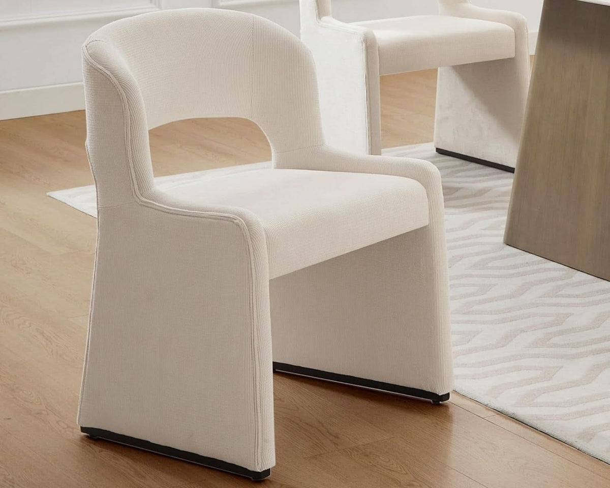 Grey Slipcovered Dining Chair Ultra Comfortable Seating