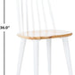 Farmhouse Spindle Back Side Chair White Natural Dining Room