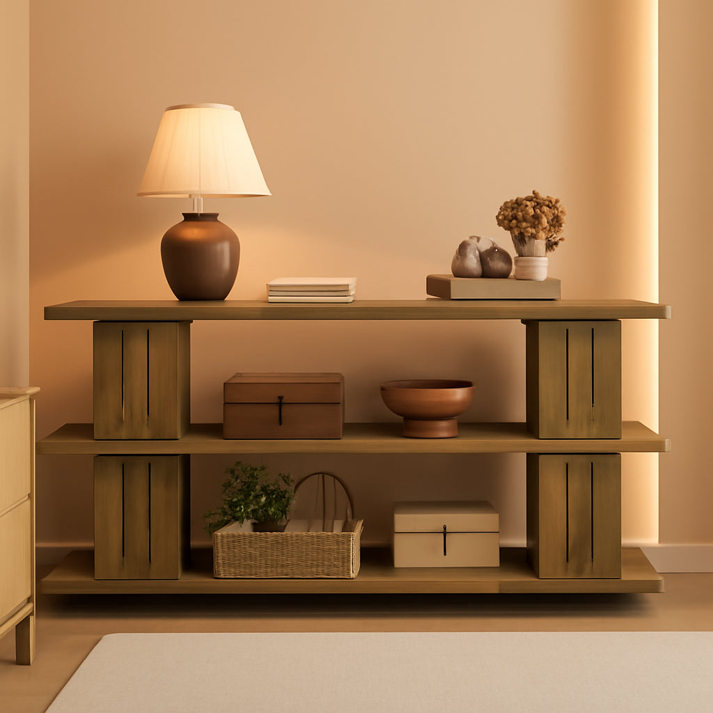 62.9 Inch Multifunctional Entryway Console Table Storage