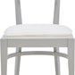 Coastal Grey Cane Seat Cushion Dining Chair For Kitchen