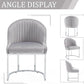 Grey Velvet Upholstered Dining Chairs Collection Set