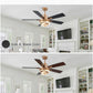 Contemporary Black Iron Reversible Fandelier Ceiling Fan