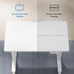 Electric Standing Desk 35x20 White Height Adjustable