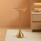 Goldtone Cast Aluminum Teardrop Cocktail Table 7x7