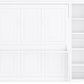 Queen Murphy Bed Desk Workspace Integrated Bookshelf White