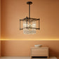 Black Crystal Chandelier For Entryway Ceiling Light