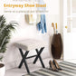 Linen Vanity Ottoman Foot Stool 16.9x12.9x18 Inches