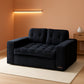 Black Convertible Sofa Bed Includes Pullout Sleeper