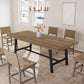 Extendable Dining Table Distressed Steel Heavy Duty