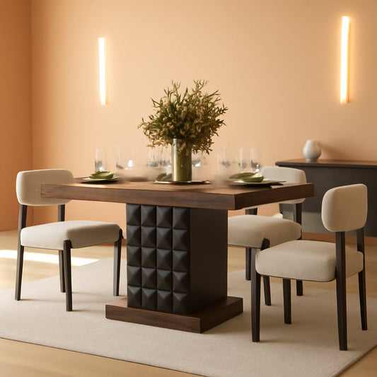 Rectangular Dining Tables 63 Inches Walnut Pedestal