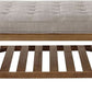 Large Upholstered Tufted Linen Ottoman Coffee Table