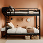 Black TwinOverTwin HeavyDuty Bunk Bed WithIntegratedDesk