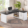 Executive L Shaped Desk With Multifunctional Outlets