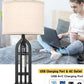 Obsidian Living Room Table Lamp Three Way Dimmable USB Outlet-2